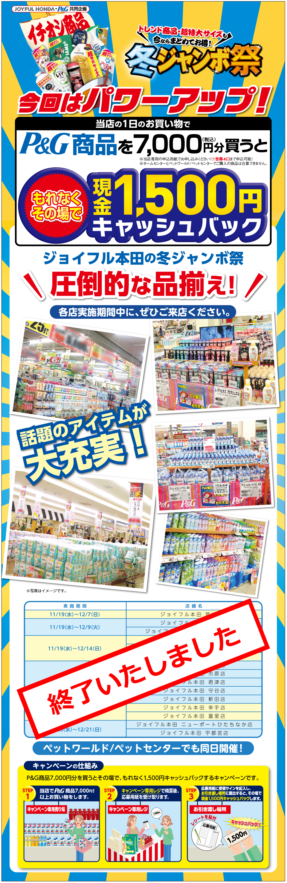 JOYFULHONDA・P&G合同企画（終了しました）